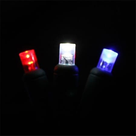 Forever Bright Kellogg Plastics 45322 0.25 in. Holiday & Christmas Indoor & Outdoor LED- Red- White & Blue 45322